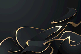 金色黑色几何艺术背景