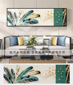 抽象羽毛装饰画