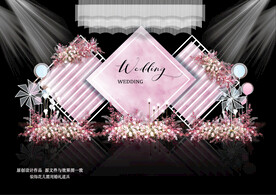 粉色婚礼设计