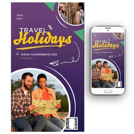 背包客旅行海报