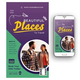 背包客旅行海报