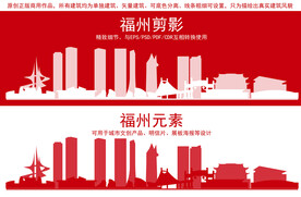 福州地标建筑剪影