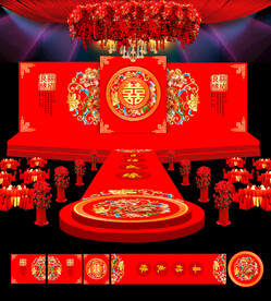 红色中式婚礼