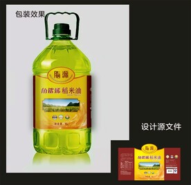 食用油包装效果图和平面图 