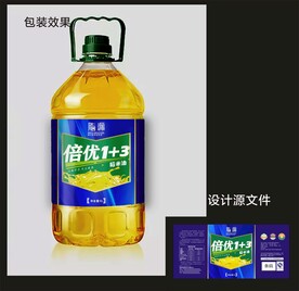 食用油包装效果图 平面图
