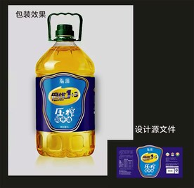 食用油包装效果图 平面图