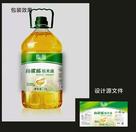 食用油包装效果图 平面图