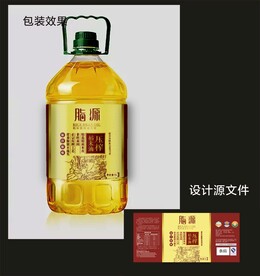 食用油包装效果图 平面图