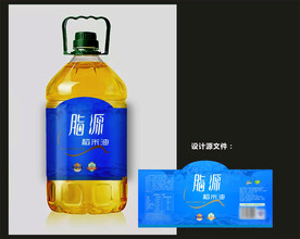 食用油包装效果图和平面图 