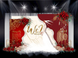 红金色婚礼图片