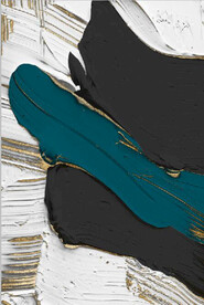 北欧浮雕抽象金色油漆玄关装饰画