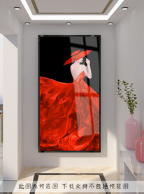 红裙女人装饰画