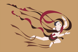 敦煌莫高窟407窟壁画飞天