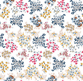 大牌抽象小花朵碎花