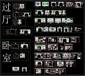 展厅背景墙CAD图集