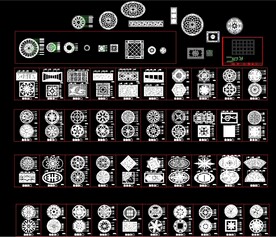 地面水刀拼花CAD图集