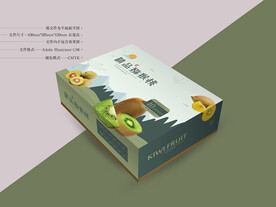 猕猴桃包装 平面图