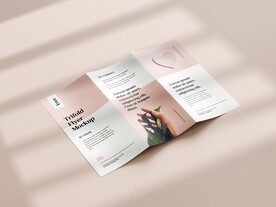 三折页宣传单样机模板