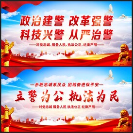 警察展板
