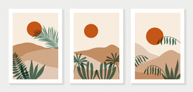 植物山脉装饰画