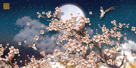 晶瓷画 植物花 梅花