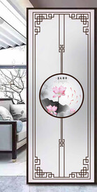 高清分层彩白彩屏风打印图