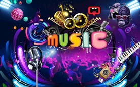 炫彩夜店背景墙图片