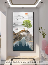 轻奢玄关装饰画