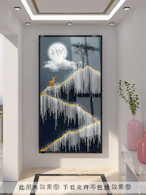 雪景玄关装饰画