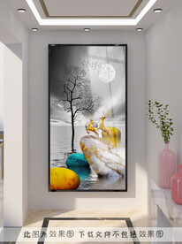 轻奢玄关装饰画