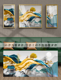 轻奢麋鹿装饰画