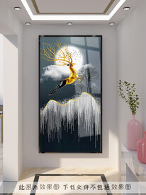 轻奢麋鹿装饰画