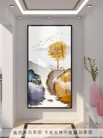 轻奢玄关装饰画