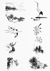 水墨画风格ps笔刷