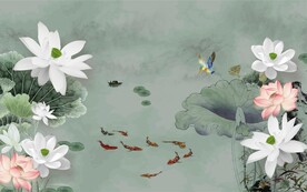 九鱼荷花电视背景