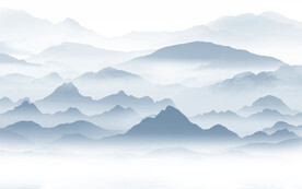 现代 山水中式画 TIF分层 