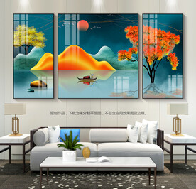 创意客厅装饰画玄关挂画三联画
