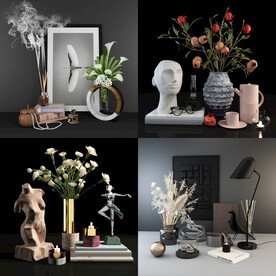 现代花瓶装饰摆件组合集