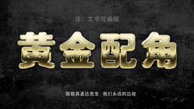 黄金字模板