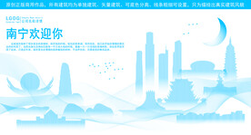 南宁地标建筑剪影