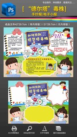 德尔塔毒株预防手抄报小报