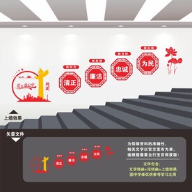 党建楼梯楼道文化墙