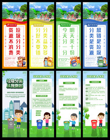城市环境保护垃圾分类展板
