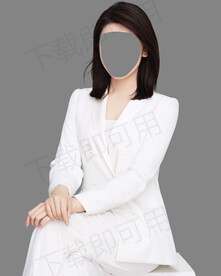 白色西装半身形象照