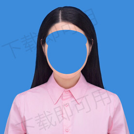 粉色衬衫证件照