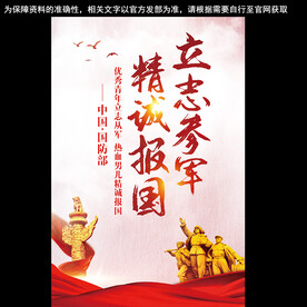 精忠报国征兵参军海报
