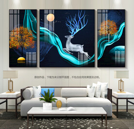 现代简约客厅装饰画沙发背景画