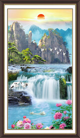 竖幅山水画
