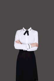 白衬衫半身形象照