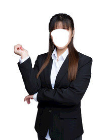 女性半身形象照